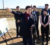 조규일 진주시장, 금산 와룡지구 ‘하모 빼빼로드’ 현장 점검